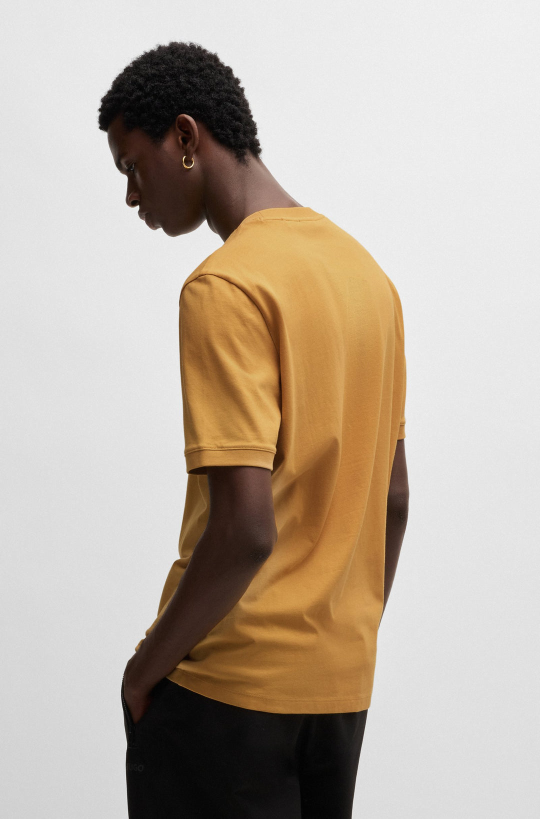HUGO T-Shirts Regular Fit in Cotton - DIRAGOLINO_GEL 10266060 01-50528171- Concorde Fashion#color_gold-712