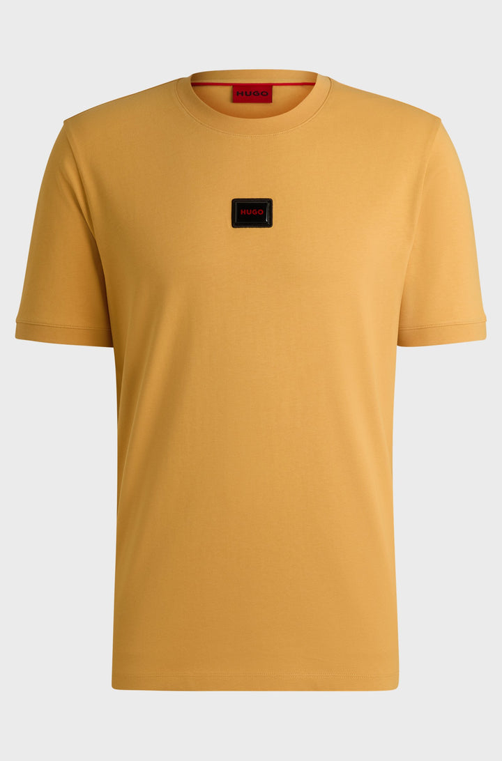 HUGO T-Shirts Regular Fit in Cotton - DIRAGOLINO_GEL 10266060 01-50528171- Concorde Fashion#color_gold-712