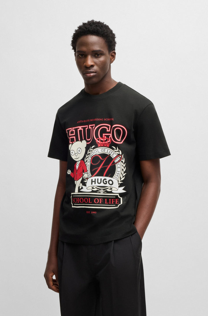 HUGO T-Shirts Relaxed Fit - DAPORONI 50538254- Concorde Fashion#color_black-001
