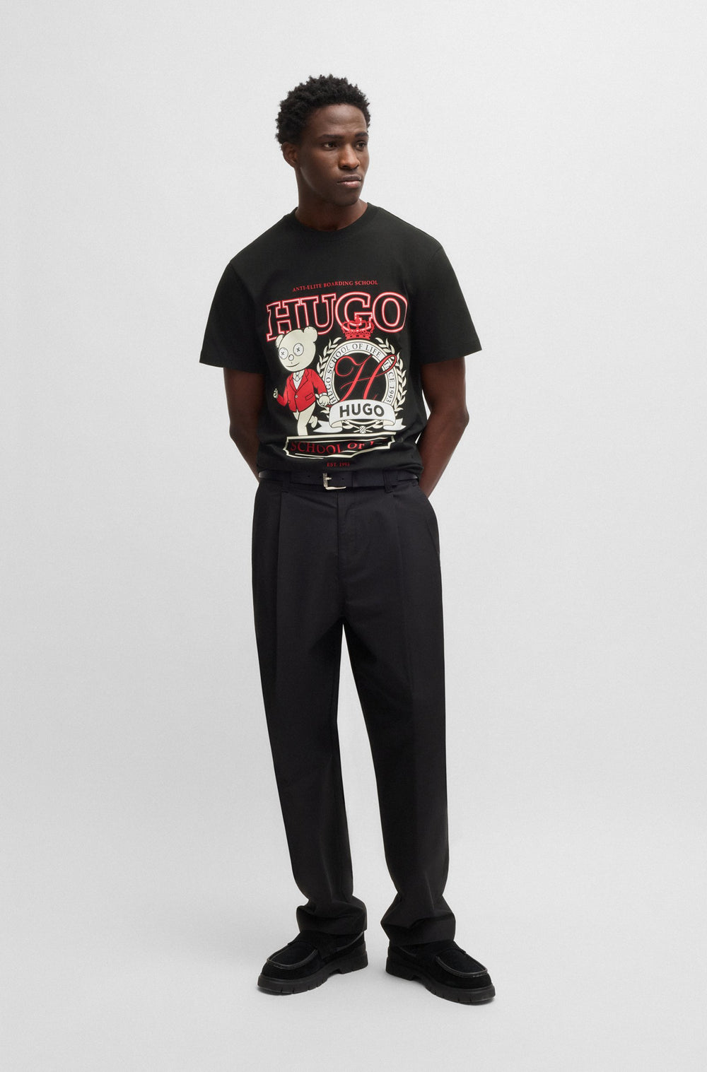 HUGO T-Shirts Relaxed Fit - DAPORONI 50538254- Concorde Fashion#color_black-001