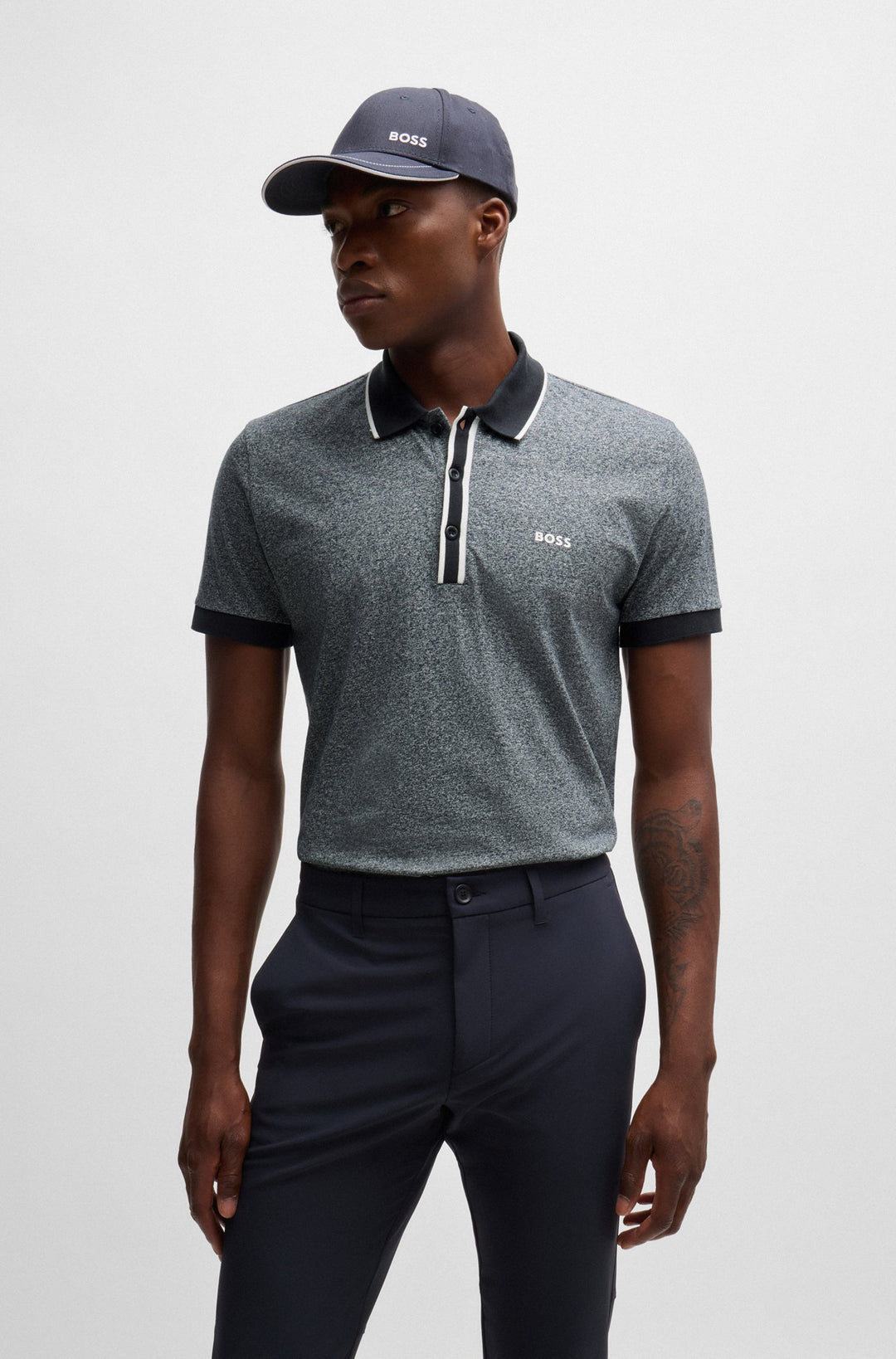 BOSS Polos Regular Fit in Cotton - PADDY 4 10266102 01-50525161- Concorde Fashion#color_navy-402
