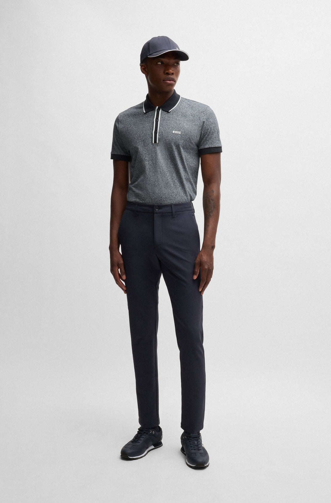 BOSS Polos Regular Fit in Cotton - PADDY 4 10266102 01-50525161- Concorde Fashion#color_navy-402