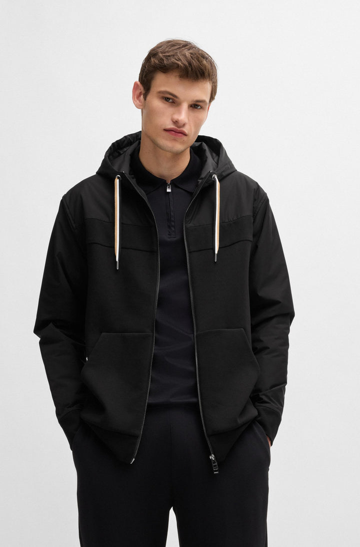 BOSS Hoodies Oversize Fit in Cotton Mix - C-SEEGER 300 10266209 01-50524342- Concorde Fashion#color_black-001