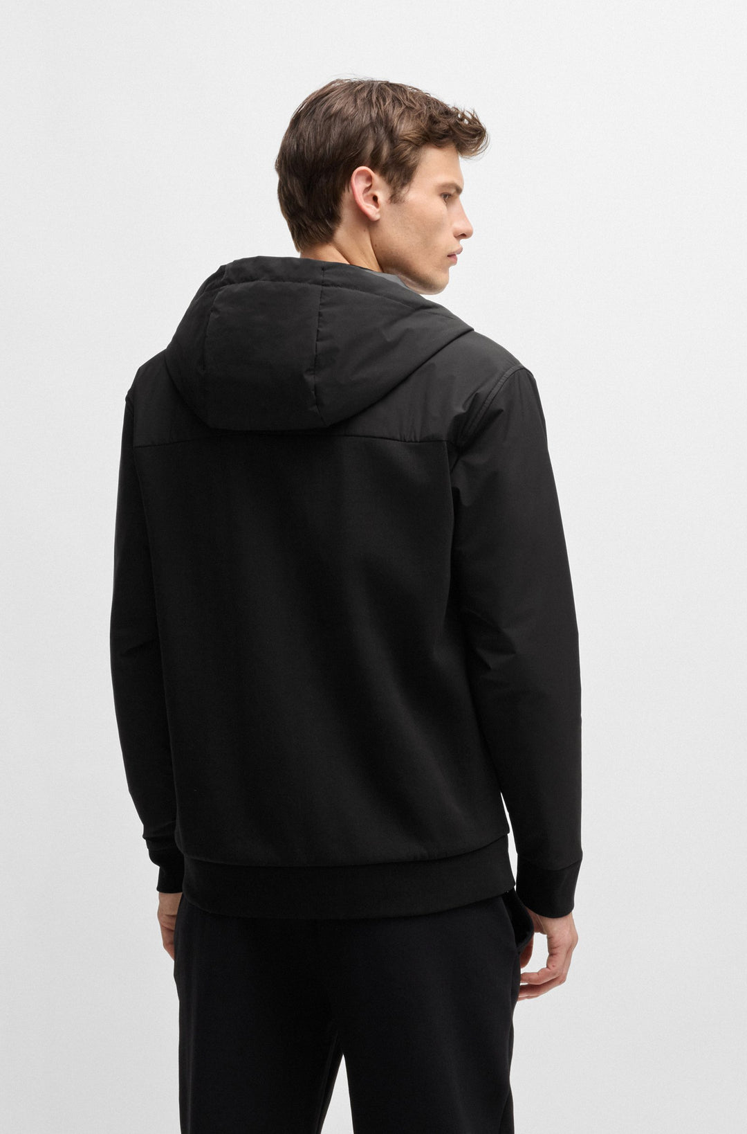 BOSS Hoodies Oversize Fit in Cotton Mix - C-SEEGER 300 10266209 01-50524342- Concorde Fashion#color_black-001