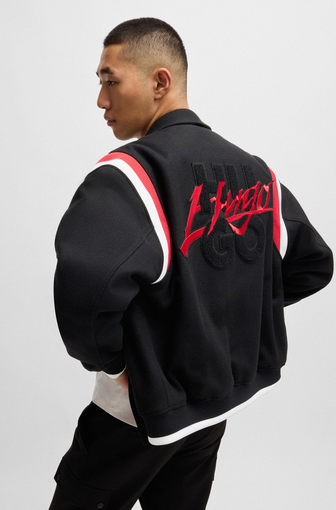 HUGO Casual Jackets Regular Fit in Wool Mix - BENNET2441 10266240 01-50528780- Concorde Fashion#color_black-001