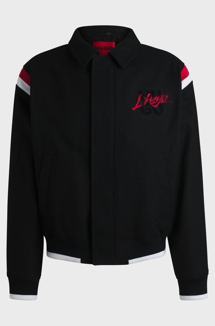 HUGO Casual Jackets Regular Fit in Wool Mix - BENNET2441 10266240 01-50528780- Concorde Fashion#color_black-001
