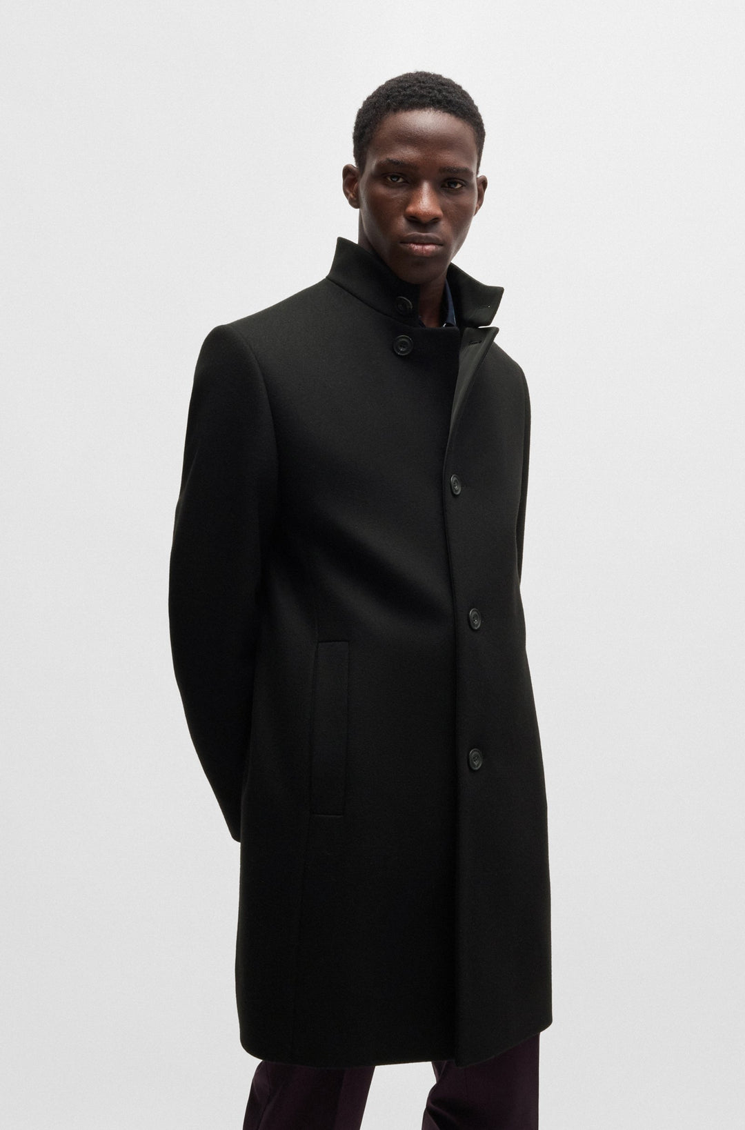 HUGO Coats Regular Fit in Wool Mix - MINTRAX2441 10266240 01-50528837- Concorde Fashion#color_black-001