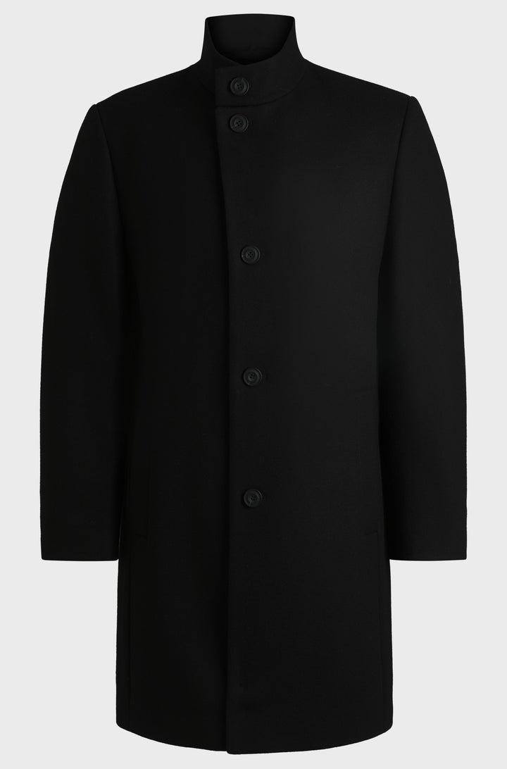 HUGO Coats Regular Fit in Wool Mix - MINTRAX2441 10266240 01-50528837- Concorde Fashion#color_black-001