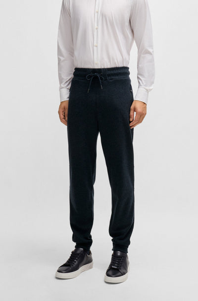 BOSS Jogging Pants Regular Fit in Cotton Mix - P-LAMONT 290 10266260 01-50524071- Concorde Fashion#color_navy-404
