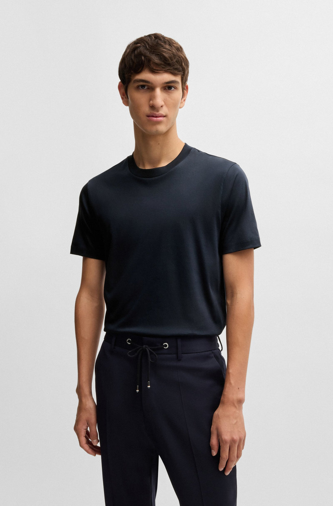 BOSS T-Shirts Slim Fit in Cotton - H-TESSLER 17 10266282 01-50523931- Concorde Fashion#color_navy-404