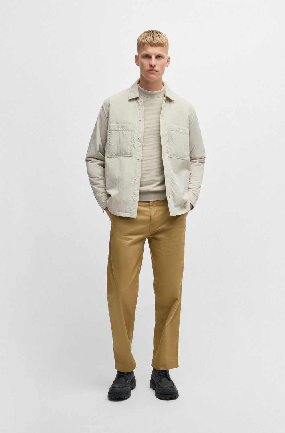 BOSS Casual Shirts Oversize Fit in Nylon - LOCKY_2_M 10266314 01-50530908- Concorde Fashion#color_beige-271