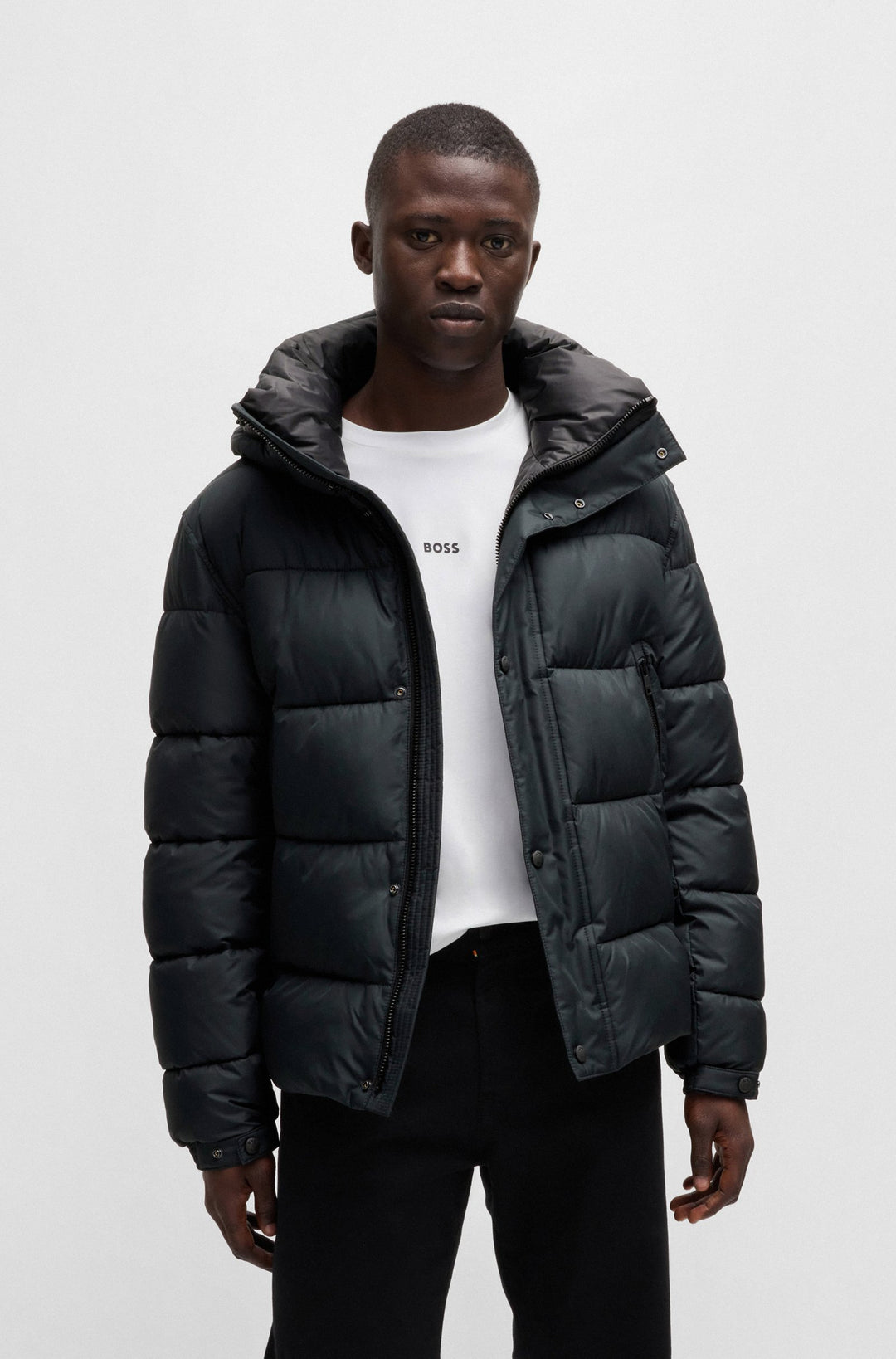 BOSS Casual Jackets Regular Fit in Polyetser Mix - OMARIS 10266335 01-50528573- Concorde Fashion#color_black-001
