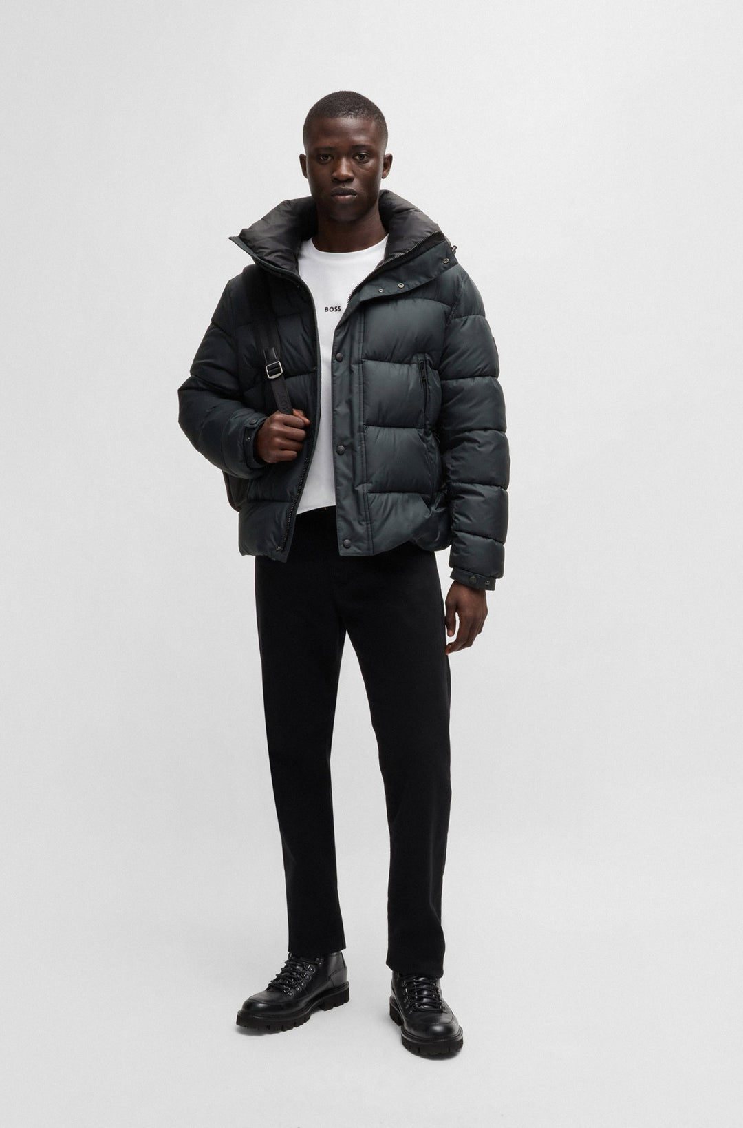 BOSS Casual Jackets Regular Fit in Polyetser Mix - OMARIS 10266335 01-50528573- Concorde Fashion#color_black-001