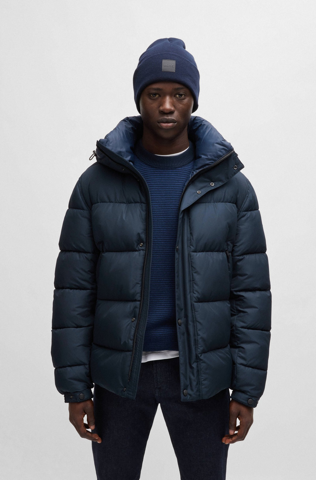 BOSS Casual Jackets Regular Fit in Polyetser Mix - OMARIS 10266335 01-50528573- Concorde Fashion#color_navy-404