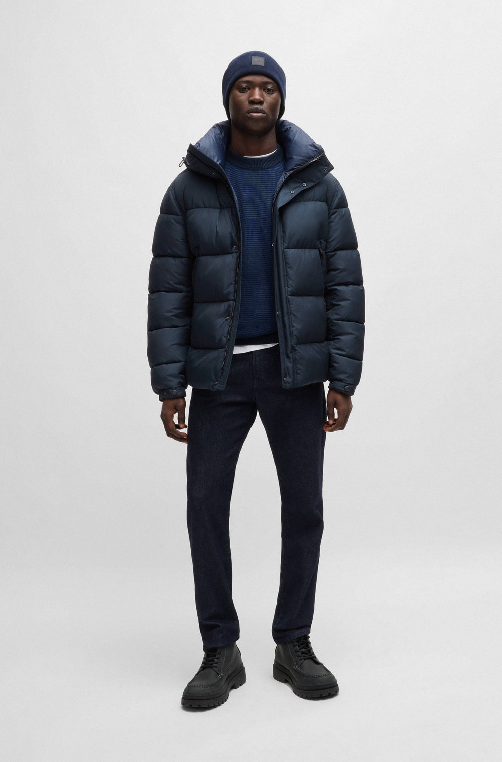 BOSS Casual Jackets Regular Fit in Polyetser Mix - OMARIS 10266335 01-50528573- Concorde Fashion#color_navy-404