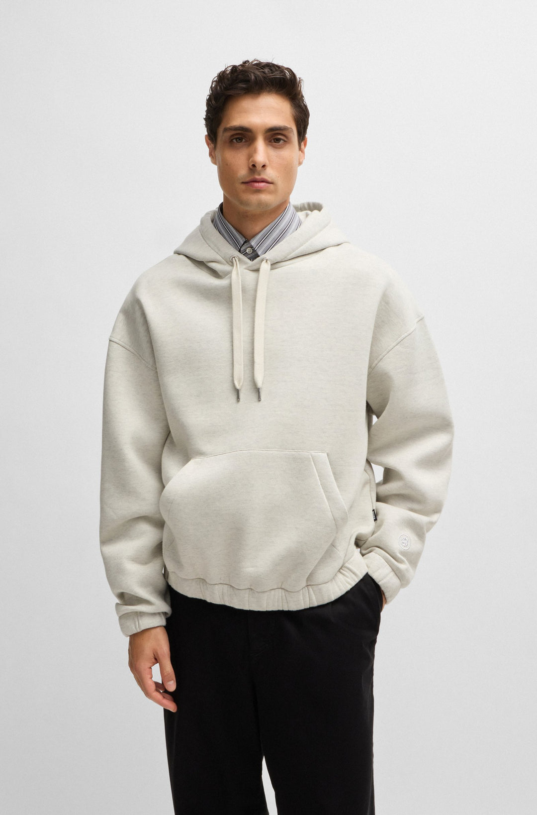 BOSS Hoodies Relaxed Fit in Cotton Mix - C-STEVENS 06 10266396 01-50523909- Concorde Fashion#color_white-131