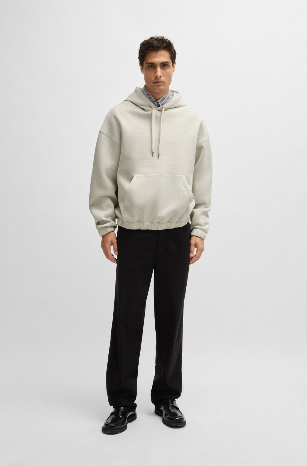 BOSS Hoodies Relaxed Fit in Cotton Mix - C-STEVENS 06 10266396 01-50523909- Concorde Fashion#color_white-131