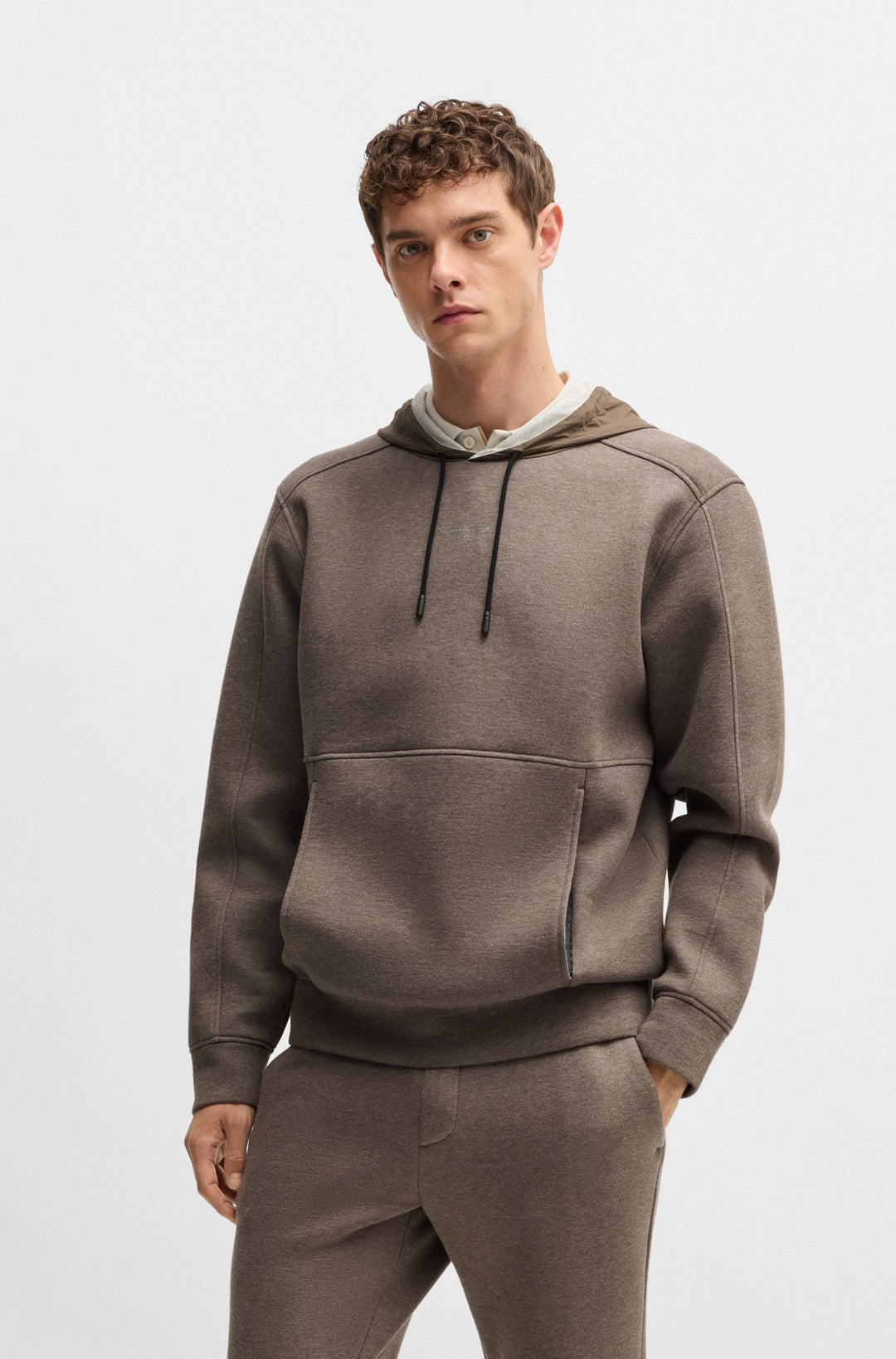 BOSS Hoodies Regular Fit in Cotton Mix - L-EZRA_AM 10266396 01-50530779- Concorde Fashion#color_beige-259