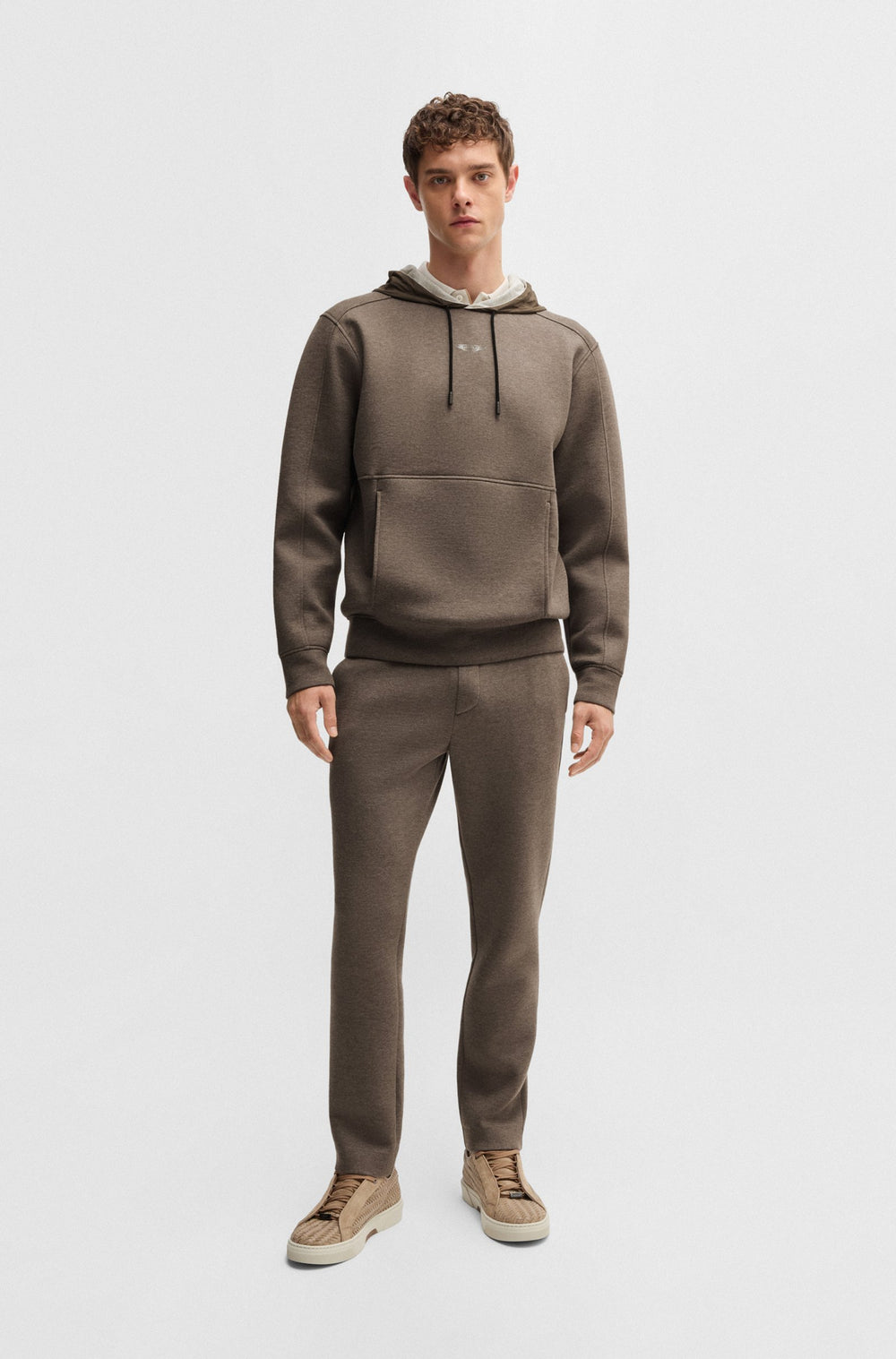 BOSS Hoodies Regular Fit in Cotton Mix - L-EZRA_AM 10266396 01-50530779- Concorde Fashion#color_beige-259