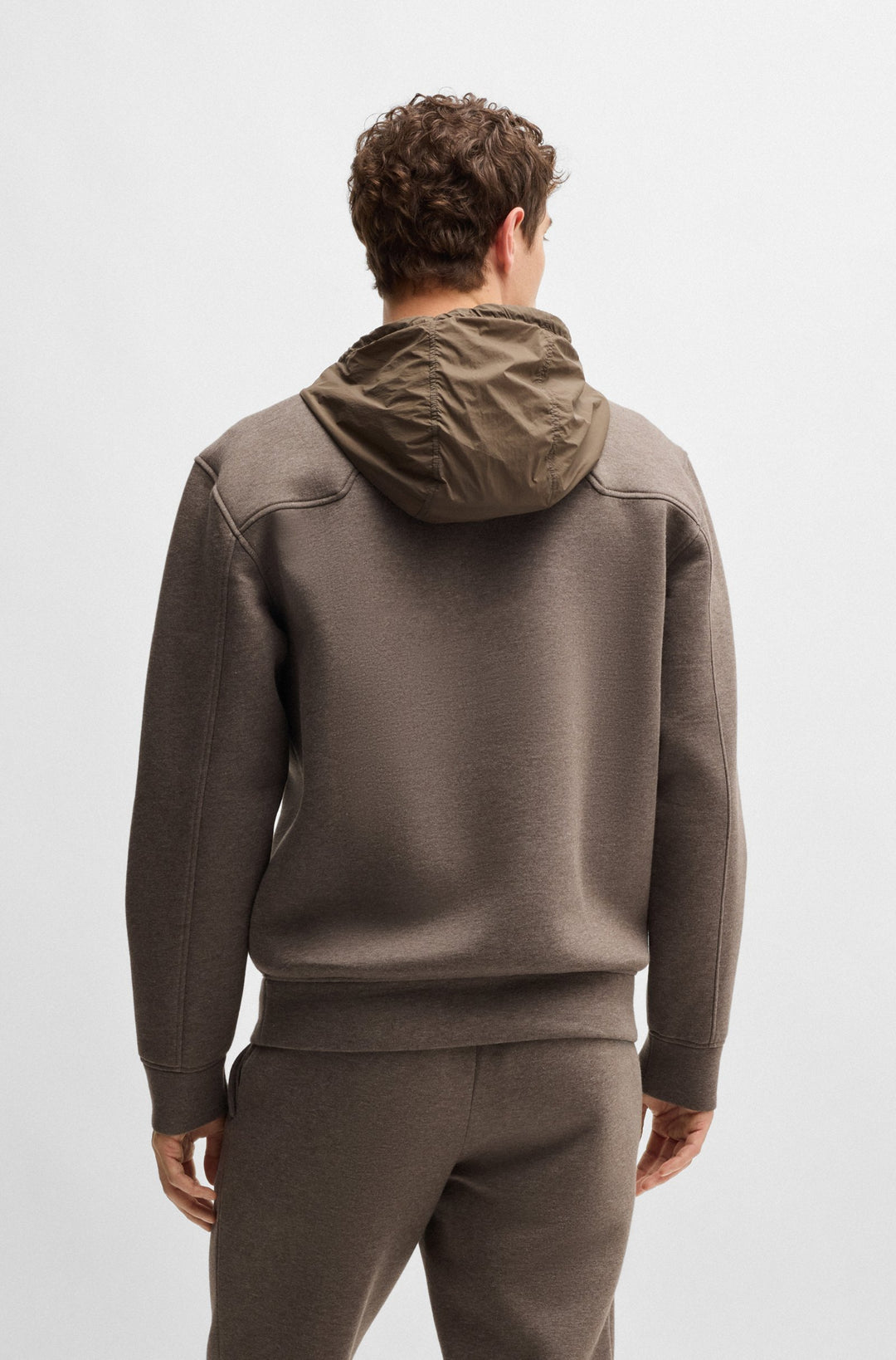 BOSS Hoodies Regular Fit in Cotton Mix - L-EZRA_AM 10266396 01-50530779- Concorde Fashion#color_beige-259