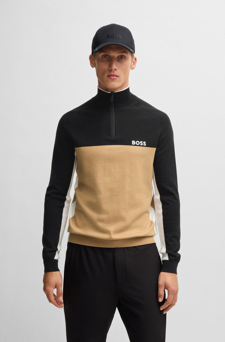BOSS Sweaters Regular Fit in Cotton Mix - K_HYDRO-X_1 10266407 01-50528740- Concorde Fashion#color_black-001