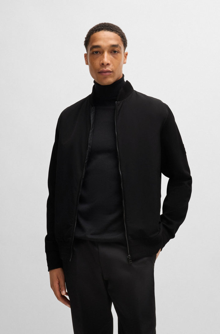 BOSS Sweatshirts Regular Fit in Cotton - H-SKILES 59 10266451 01-50525007- Concorde Fashion#color_black-001