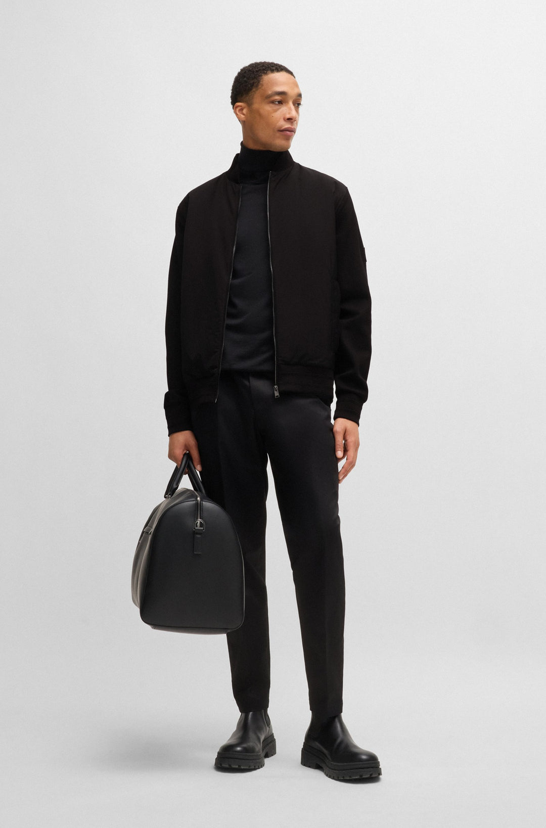 BOSS Sweatshirts Regular Fit in Cotton - H-SKILES 59 10266451 01-50525007- Concorde Fashion#color_black-001