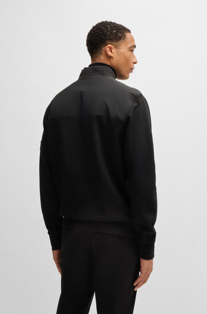 BOSS Sweatshirts Regular Fit in Cotton - H-SKILES 59 10266451 01-50525007- Concorde Fashion#color_black-001