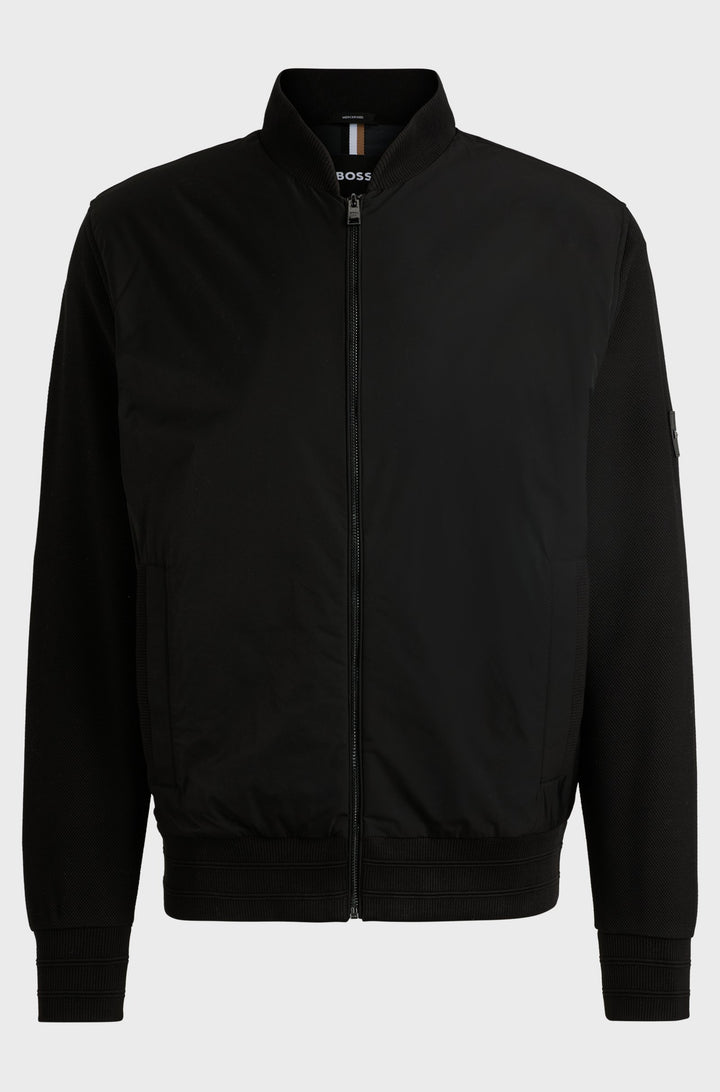 BOSS Sweatshirts Regular Fit in Cotton - H-SKILES 59 10266451 01-50525007- Concorde Fashion#color_black-001