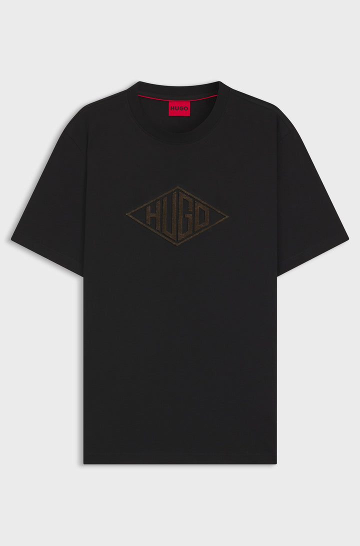 HUGO T-Shirts Regular Fit in Cotton - DALENDI 10266462 01-50534934- Concorde Fashion#color_black-001