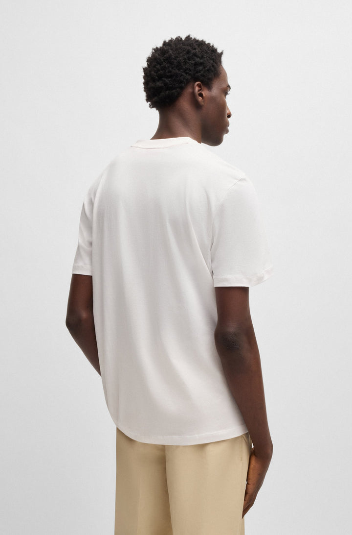 HUGO T-Shirts Regular Fit in Cotton - DALENDI 10266462 01-50534934- Concorde Fashion#color_white-102
