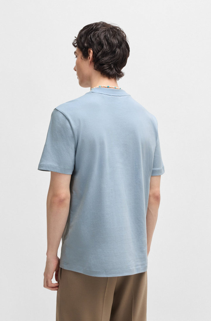 HUGO T-Shirts Regular Fit in Cotton - DALENDI 10266462 01-50534934- Concorde Fashion#color_blue-483