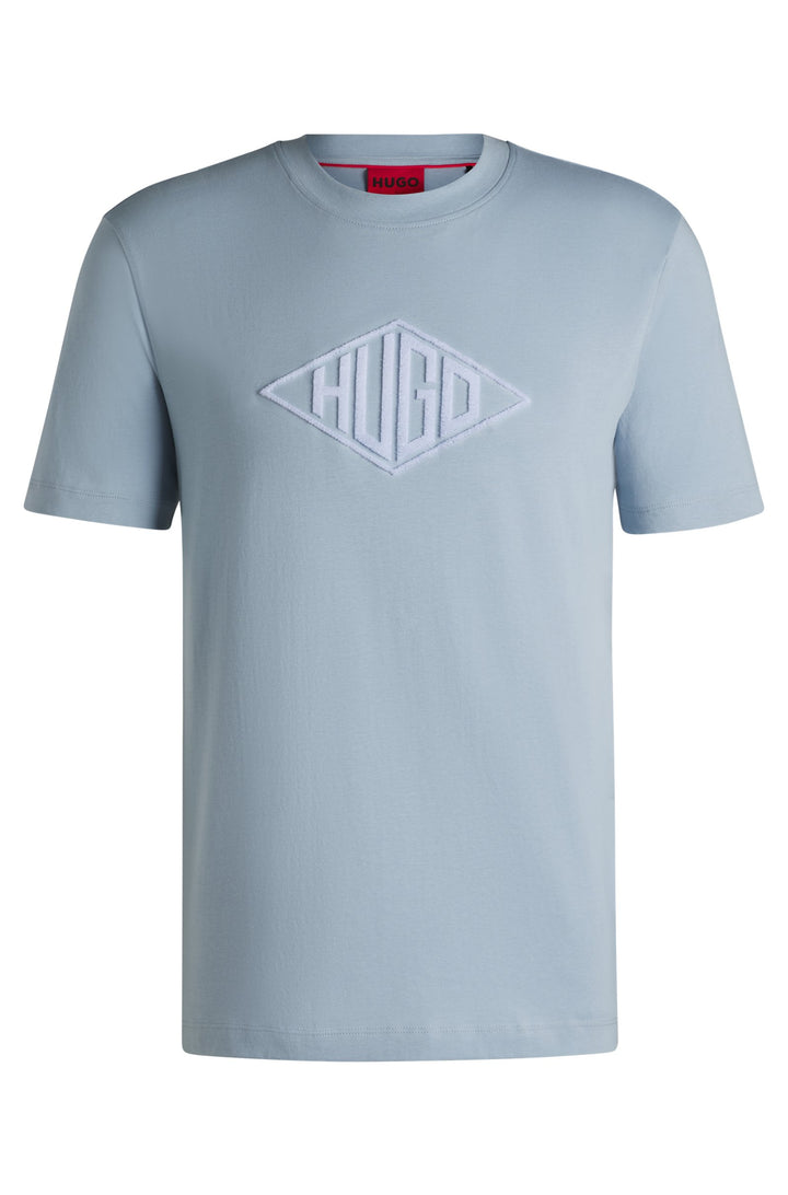 HUGO T-Shirts Regular Fit in Cotton - DALENDI 10266462 01-50534934- Concorde Fashion#color_blue-483