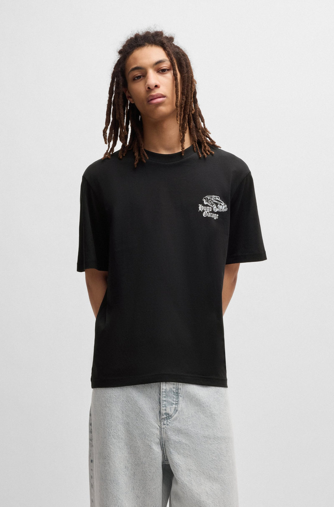 HUGO T-Shirts Regular Fit in Cotton - NATOPU 10266462 01-50536104- Concorde Fashion#color_black-001
