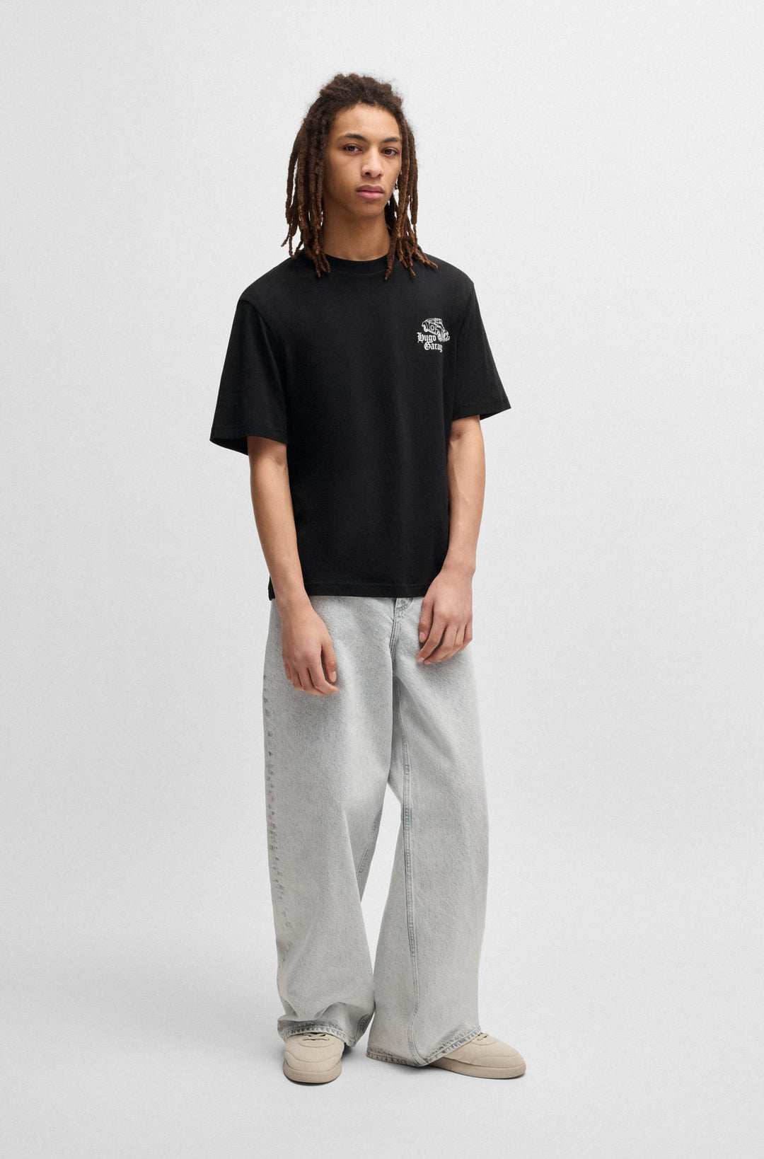HUGO T-Shirts Regular Fit in Cotton - NATOPU 10266462 01-50536104- Concorde Fashion#color_black-001