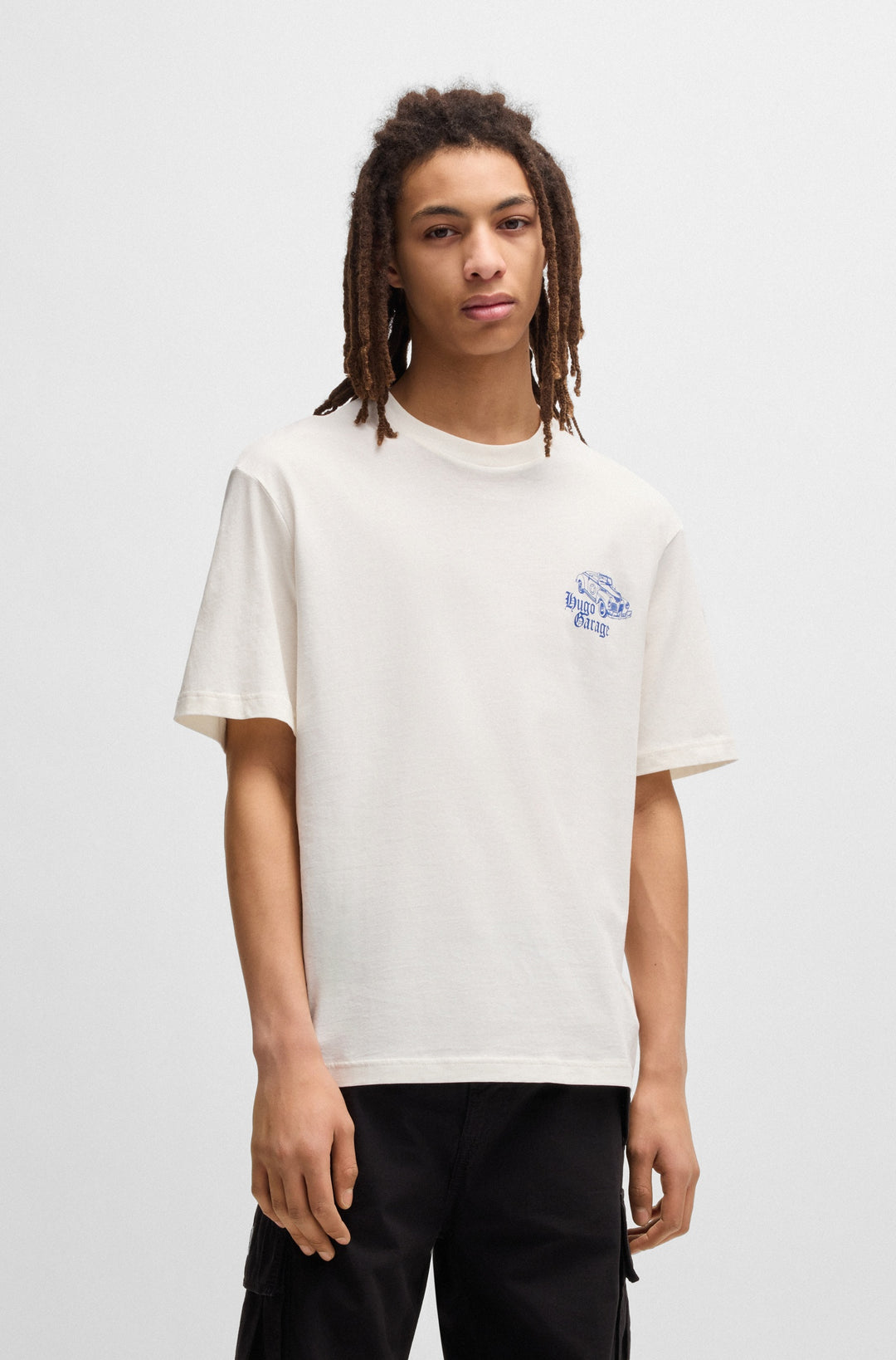 HUGO T-Shirts Regular Fit in Cotton - NATOPU 10266462 01-50536104- Concorde Fashion#color_white-121
