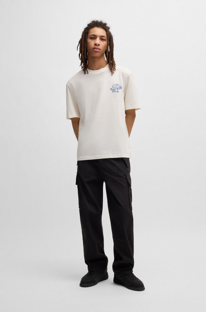 HUGO T-Shirts Regular Fit in Cotton - NATOPU 10266462 01-50536104- Concorde Fashion#color_white-121