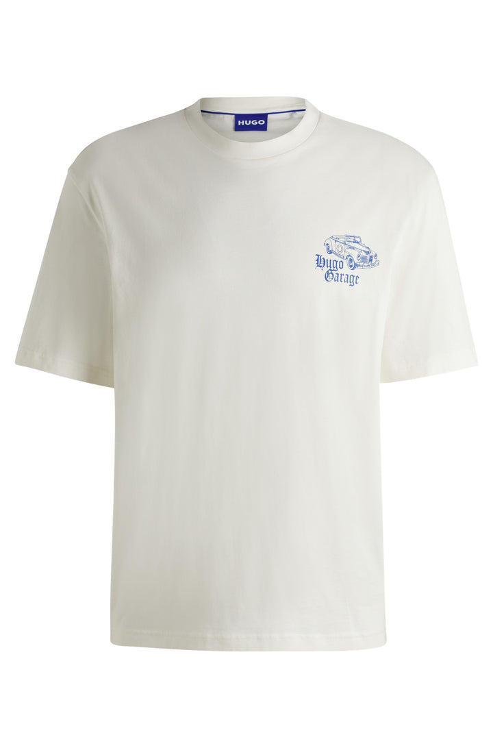 HUGO T-Shirts Regular Fit in Cotton - NATOPU 10266462 01-50536104- Concorde Fashion#color_white-121