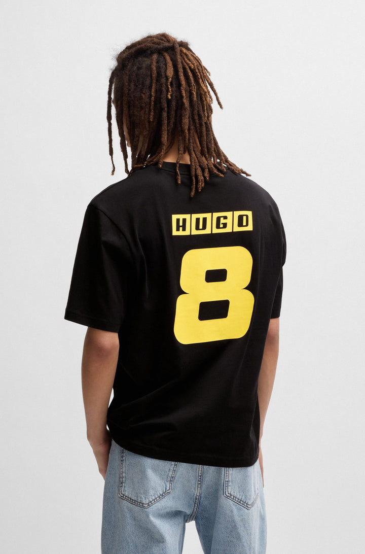 HUGO T-Shirts Regular Fit in Cotton - NEBULOP 10266462 01-50541252- Concorde Fashion#color_black-001