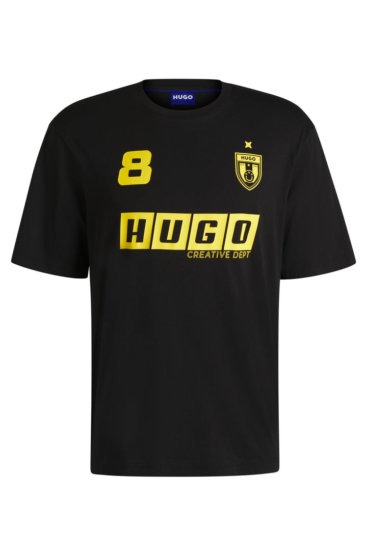 HUGO T-Shirts Regular Fit in Cotton - NEBULOP 10266462 01-50541252- Concorde Fashion#color_black-001
