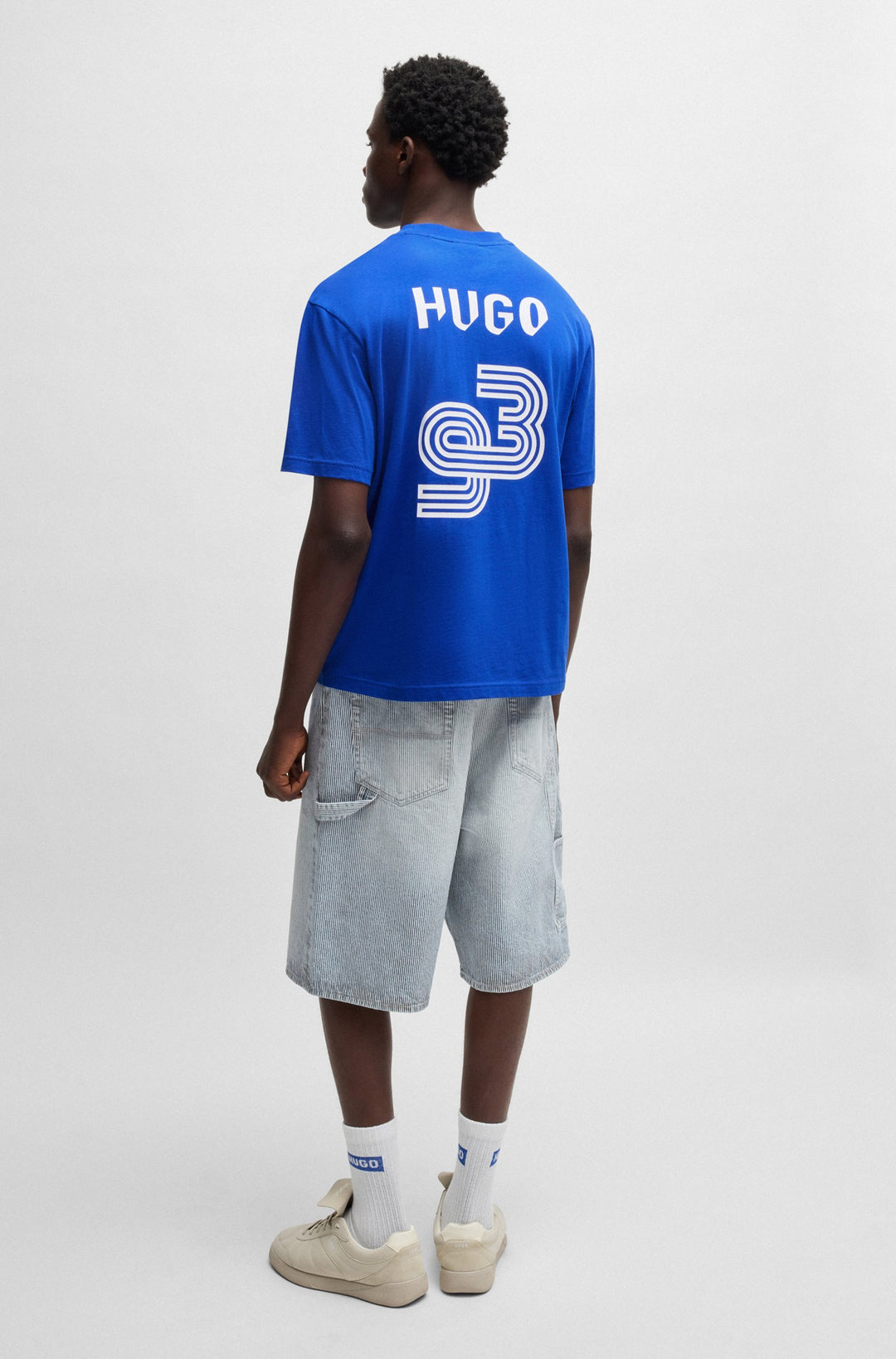 HUGO T-Shirts Regular Fit in Cotton - NEBULOP 10266462 01-50541252- Concorde Fashion#color_blue-493
