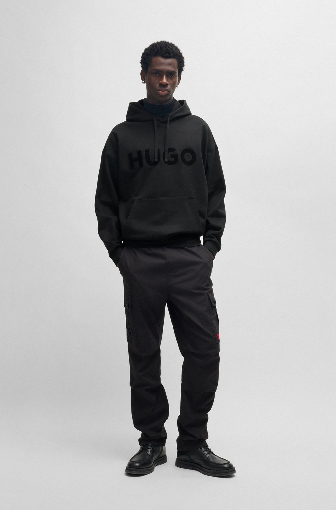 HUGO Hoodies Oversize Fit in Cotton - DITCHLE 10266483 01-50529090- Concorde Fashion#color_black-001