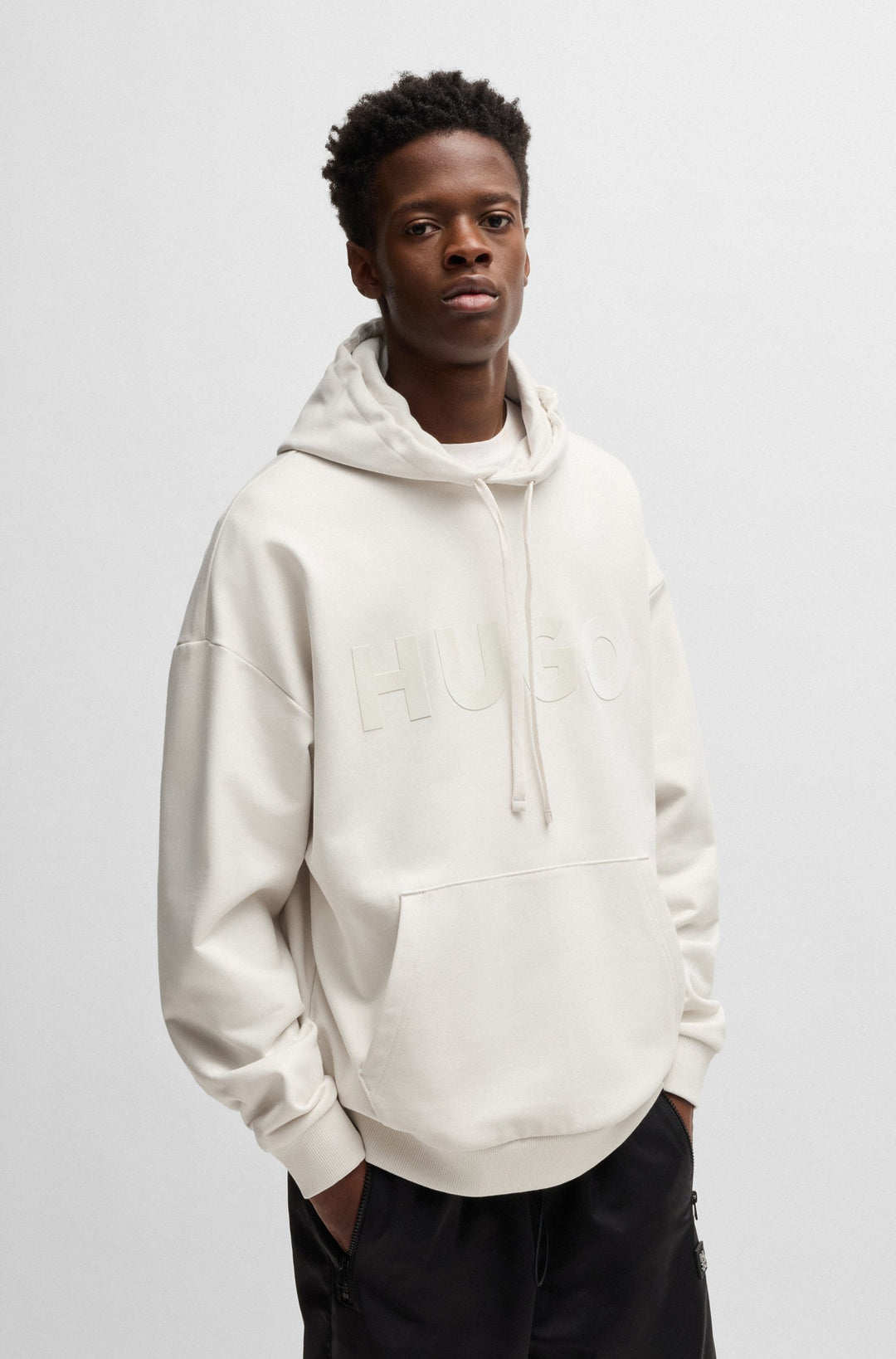HUGO Hoodies Oversize Fit in Cotton - DITCHLE 10266483 01-50529090- Concorde Fashion#color_white-101