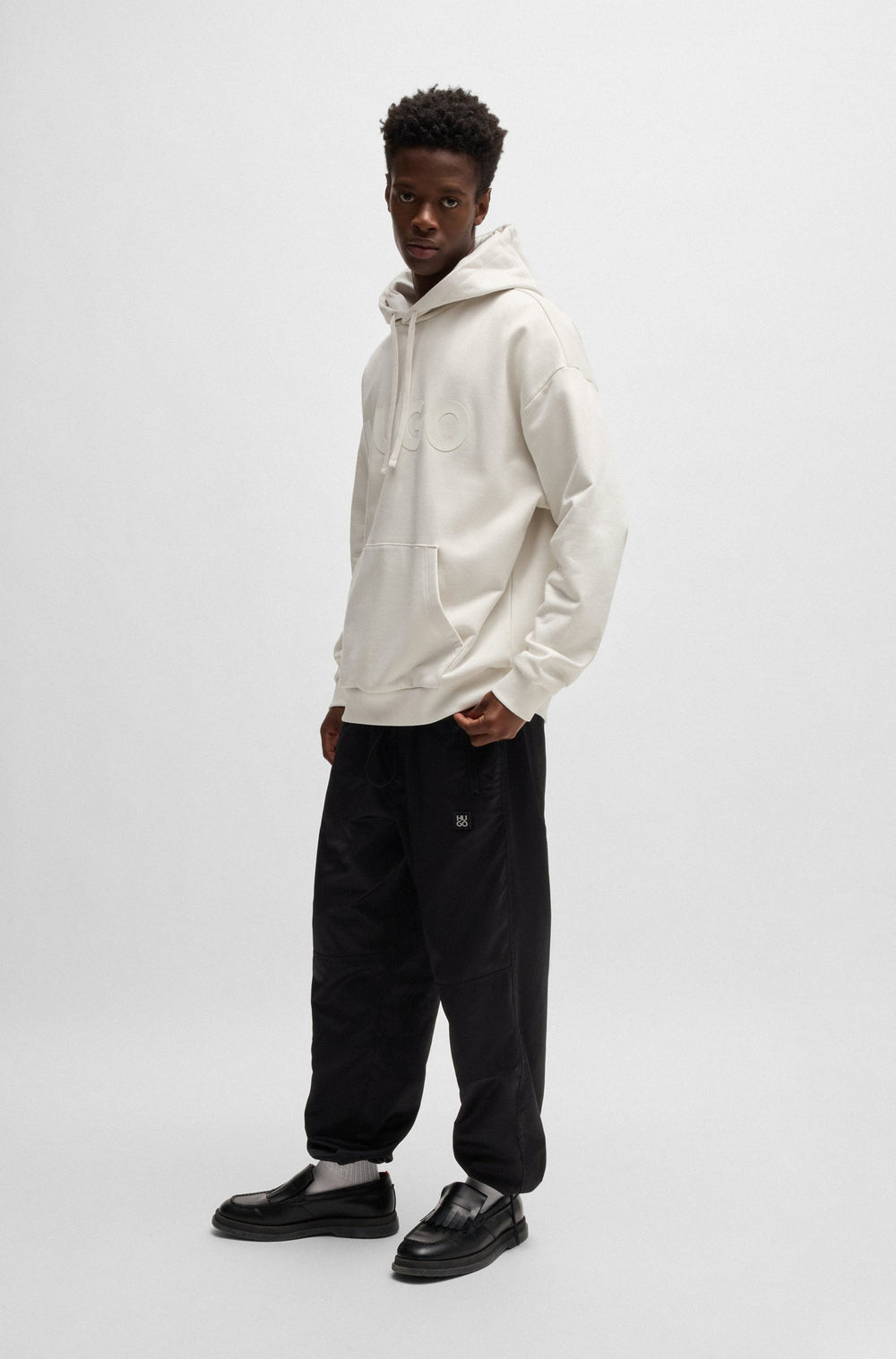 HUGO Hoodies Oversize Fit in Cotton - DITCHLE 10266483 01-50529090- Concorde Fashion#color_white-101