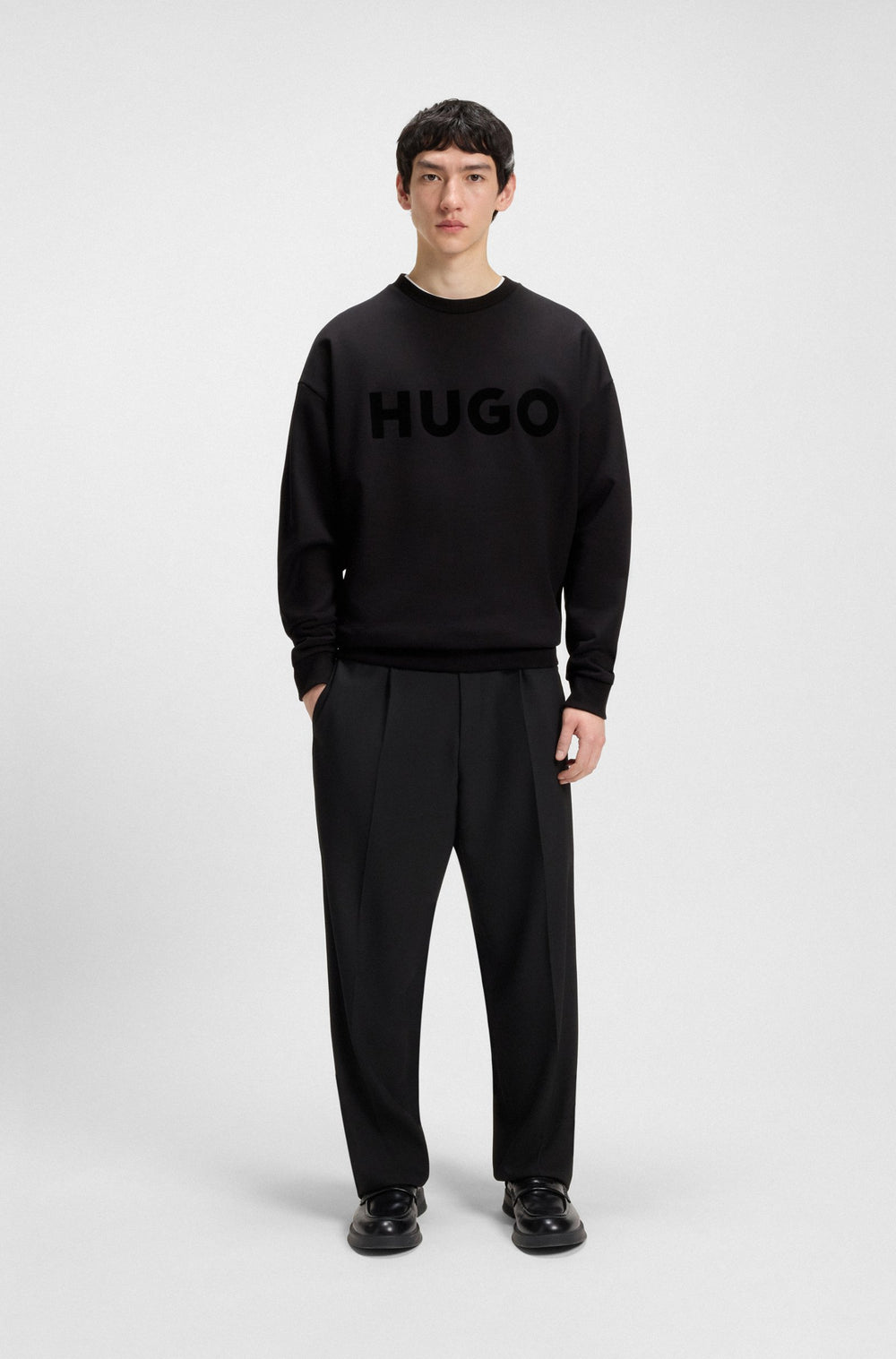 HUGO Sweatshirts Oversize Fit - DINEX 50538778- Concorde Fashion#color_black-001