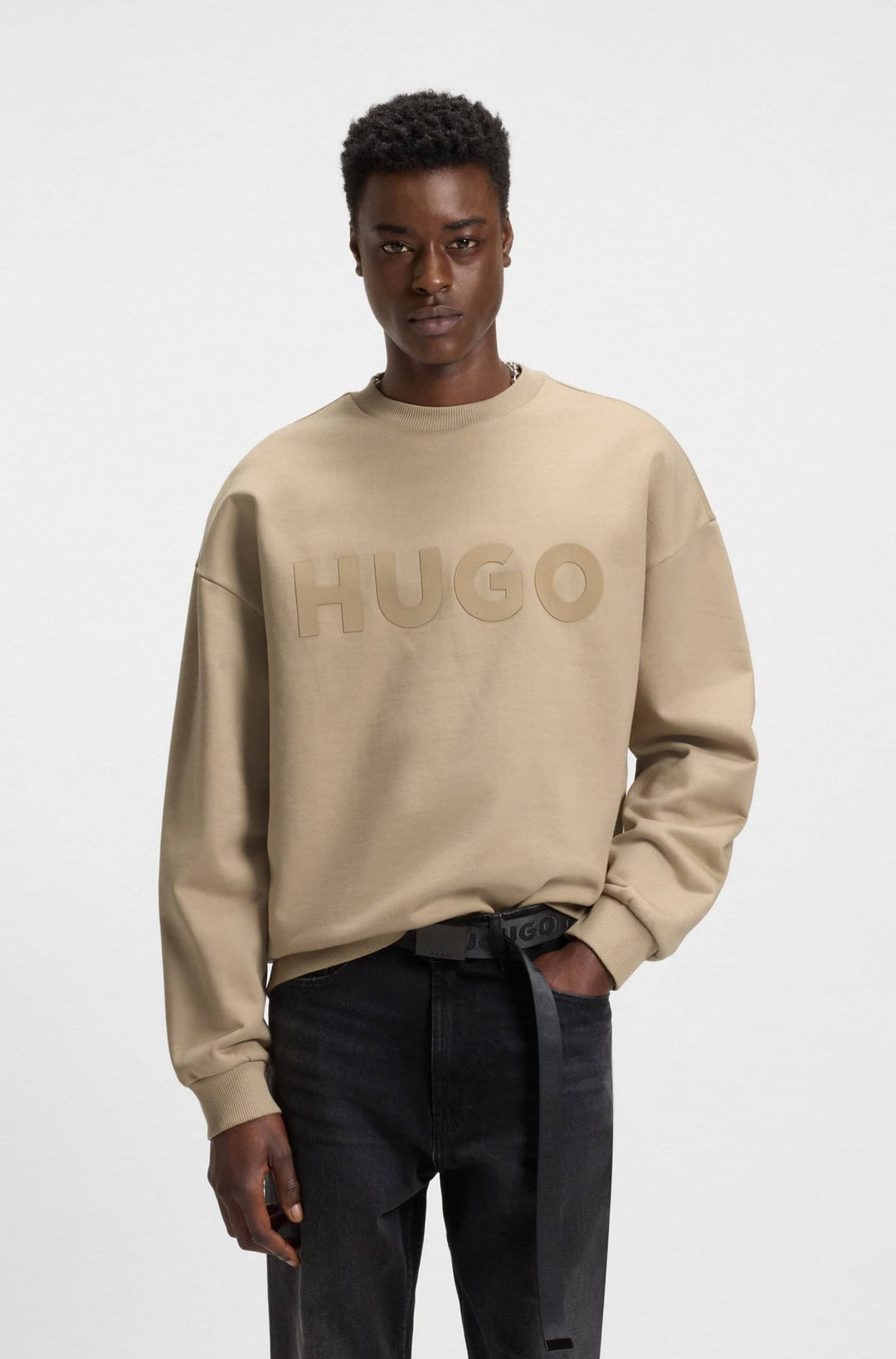 HUGO Sweatshirts Oversize Fit - DINEX 50538778- Concorde Fashion#color_beige-269
