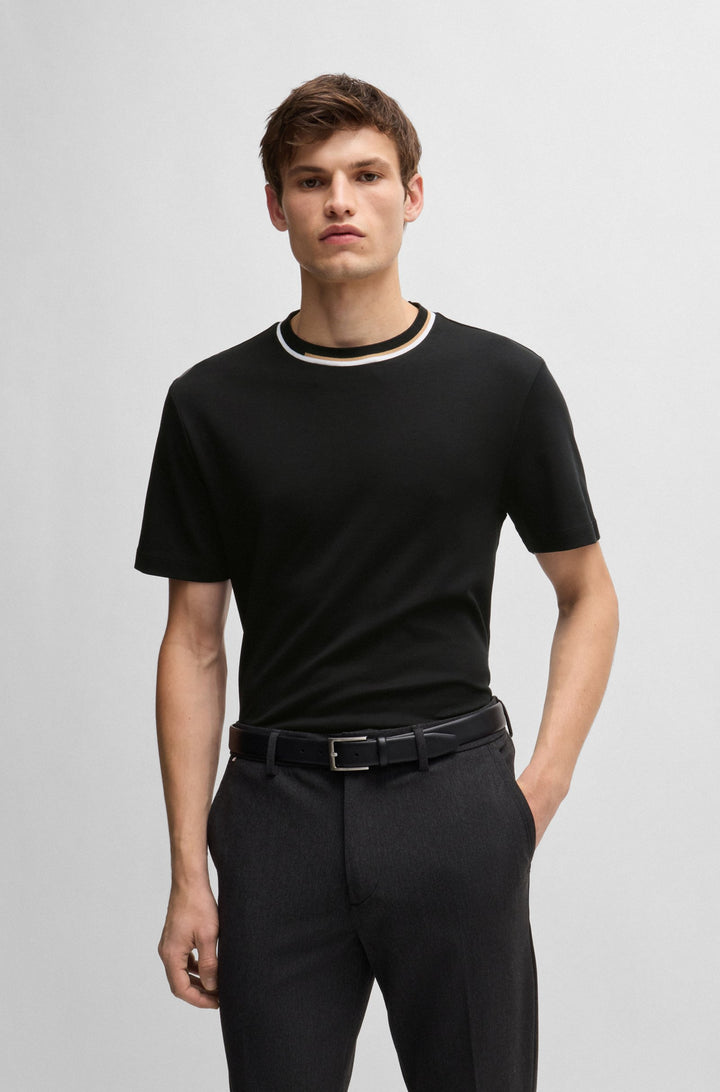 BOSS T-Shirts Regular Fit in Cotton - C-THOMPSON 30 10266515 01-50530089- Concorde Fashion#color_black-001