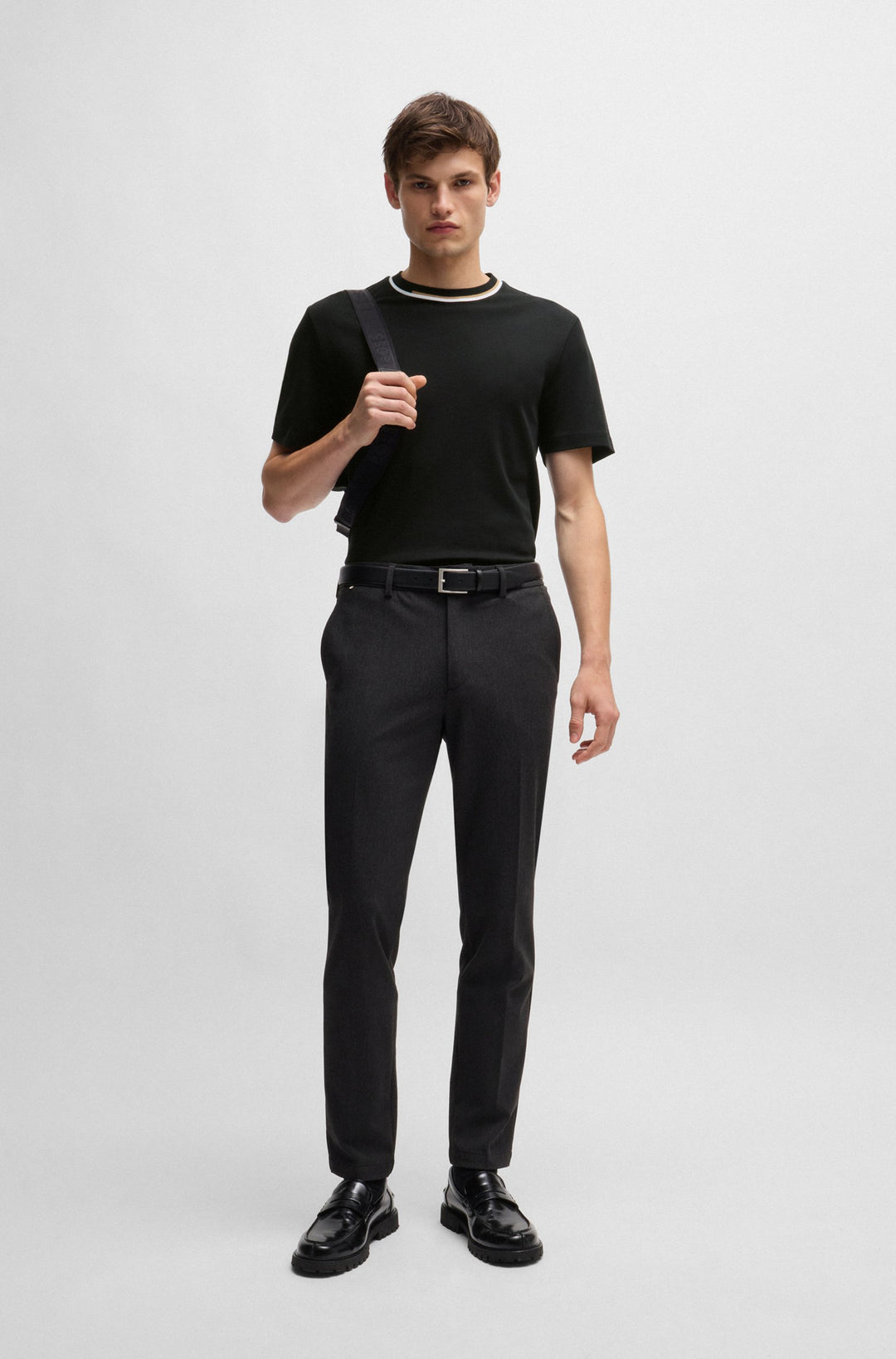 BOSS T-Shirts Regular Fit in Cotton - C-THOMPSON 30 10266515 01-50530089- Concorde Fashion#color_black-001