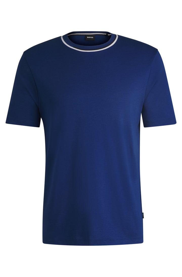 BOSS T-Shirts Regular Fit in Cotton - C-THOMPSON 30 10266515 01-50530089- Concorde Fashion#color_blue-485