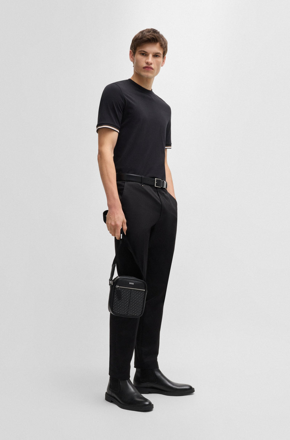 BOSS Bags  in Leather - ZAIR N_NS ZIP 10266540 01-50529313- Concorde Fashion#color_black-001